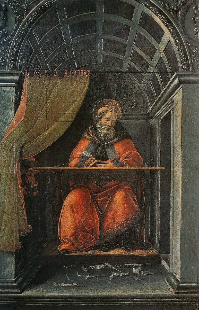 Sandro Botticelli, «Sant Agustí a l'estudi» (c. 1480)